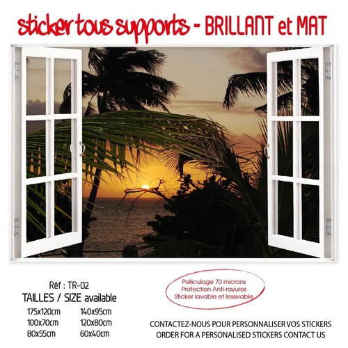 Sticker trompe oeil fenetre - trompe, l'oeil