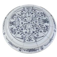 Vintage Ivory Imitation Resin Solitaire Game Tray, Scrimshaw Style