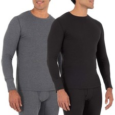 Haut Thermique gaufré pour Homme Pijama Noir/Gris Pierre