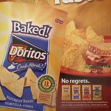2004 Doritos Baked Chips PRINT AD Big Bold Taste No Regrets Smart Snack Promo