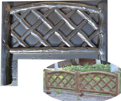 Moule béton ancien bois bord