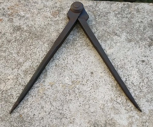 Ancien compas fer forgé 16cm - ancien,