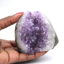 Géode Améthyste Brésil : Petit Format pour Collectionneurs 460gr 75mm Brésil