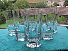 6 Bayel Crystal Orangeade Glasses Signed