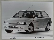 Press photo Citroën AX Sport side view status 1988