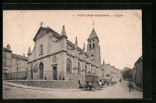 Old postcard Fontenay-sous-Bois, L ́Èglise 