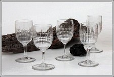 Set 5 verres à porto cristal