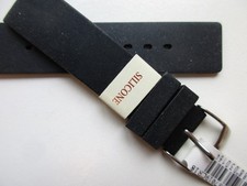 Morellato black Silicone 18 MM Untapered watch band strap