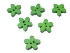 LOT 6 BOUTONS BOIS : fleur