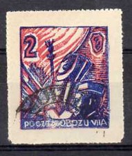 POLOGNE Oflag Camp de Murnau Fischer timbre  n° 14x2C oblitéré