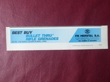 8/1991 PUB FN HERSTAL SA SMALL ARMS BULLET THRU RIFLE GRENADE ORIGINAL AD