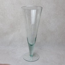 Vase en verre Haut Transparent – Forme Cône Évasée – Déco Moderne et Épurée