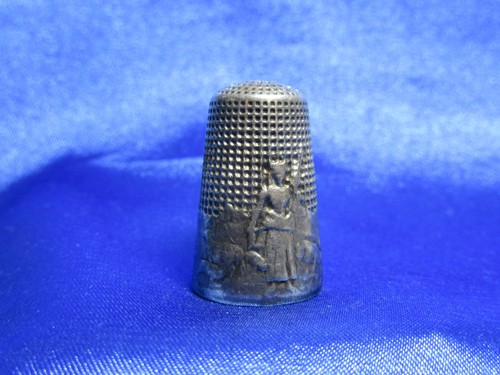 Ancien dé coudre argent - en,