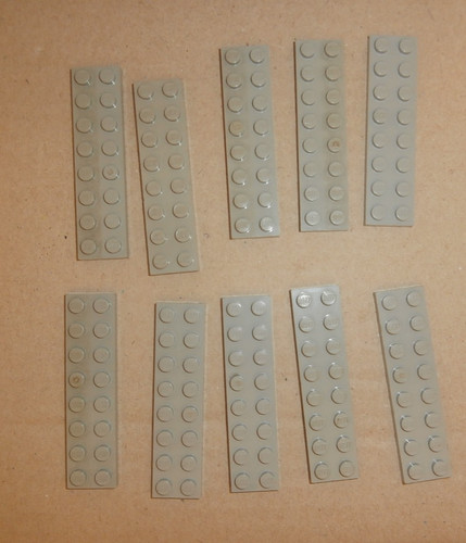 Lego plaque 6 - plaque, grises