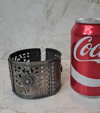 bracelet berbère ancien metal argenté berber ethnic silver plated bracelet