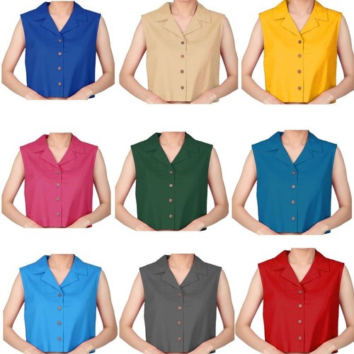 Blouse col coton - à,