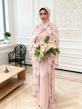Femme Robe En Mousseline Rose