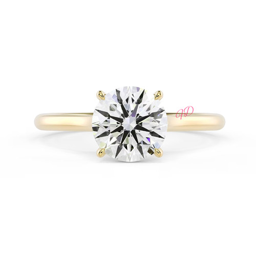 Bague solitaire ronde taille