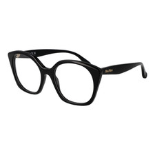 Lunettes Max Mara MM5082 001 Noires Rondes En Acétate Avec Monture Pleine 53Mm
