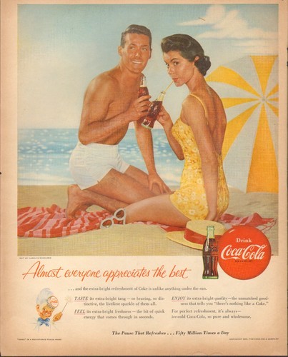 1955 vintage coca cola - vintage, ad