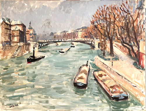 Poirier huile sur toile - sur,