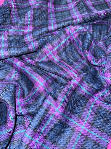 Tissu ancien tartan pure - , laine
