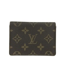 Louis Vuitton Monogram Porte 2 Cartes Vertical Pass Card Case Brown/2BH3002