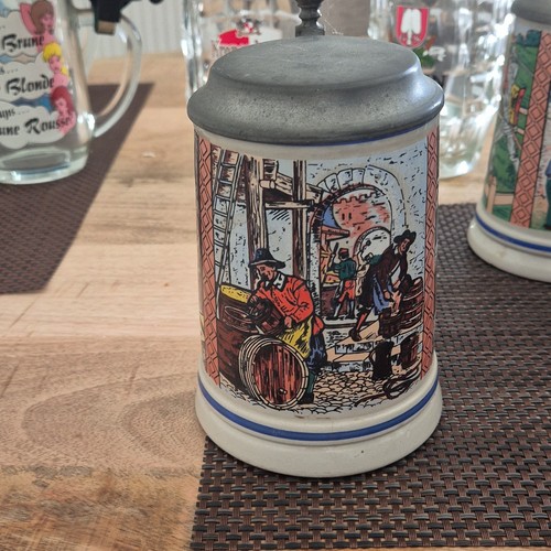 Chope bière terre - terre, cuite
