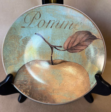 Delicious Salad Plate Pier 1 One Imports Pomme Apple 8 1/4" Antique Gold Fruit