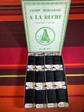 mercerie ancienne - 1 boite de 12 tourniquets coton mercerisé A LA RUCHE