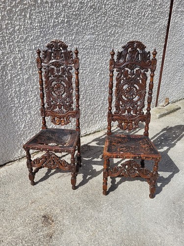 Paire grandes chaises a - de,