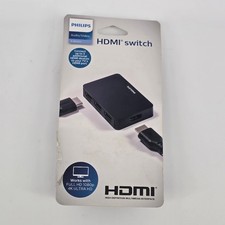 Philips 3 Port HDMI Switch - Black
