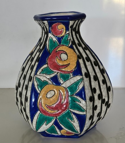 Vase faïence longwy - faïence,