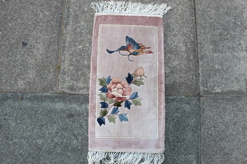 Vintage soie tapis - tapis, main