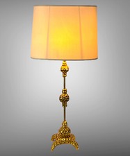 GILDED BRONZE LAMP BASE BY GEORGES MATHIAS XXth FONDICA PUBLISHER (SIGNED)