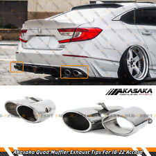 For 18-2022 Honda Accord Sport Touring Akasaka Quad Tip Muffler Exhaust Finisher