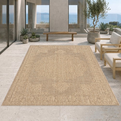 Tapis beige motif - tapis,