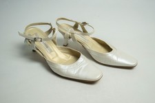 Linea Raffaelli Italy Ivory Heels Sandal Shoes Size 39