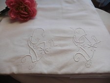 ANCIEN DRAPS PUR COTON BLANC