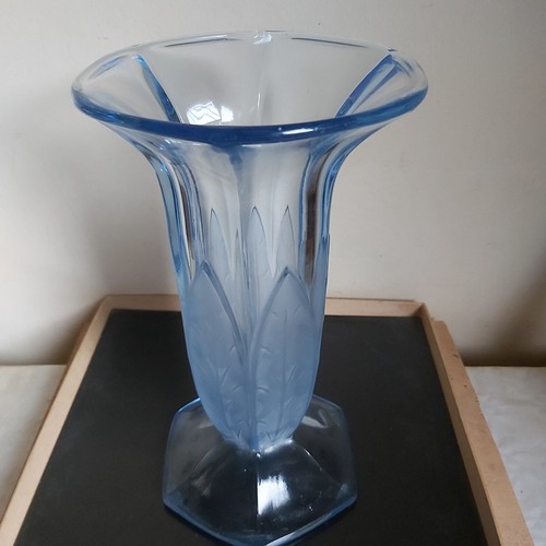 Vase bleu hexagonal art - hexagonal,