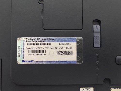 Sony vaio pcg - pcg-9e2m, pc