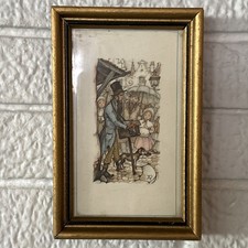 Vintage Mini ANTON PIECK Framed Print 6x3.5