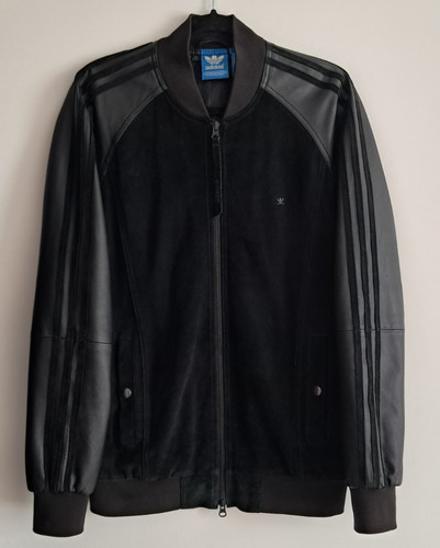 Adidas leather suede jacket - leather,