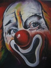 Tableau HST clown souriant