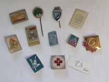 Rare lot de 11 épingles insignes en verre Union Soviétique icône URSS propaga...