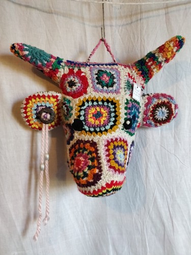 Tête vache papier mâché - tête,
