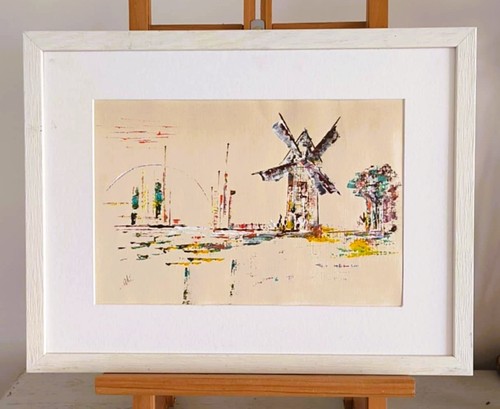 Tableau abstrait contemporain - tableau,