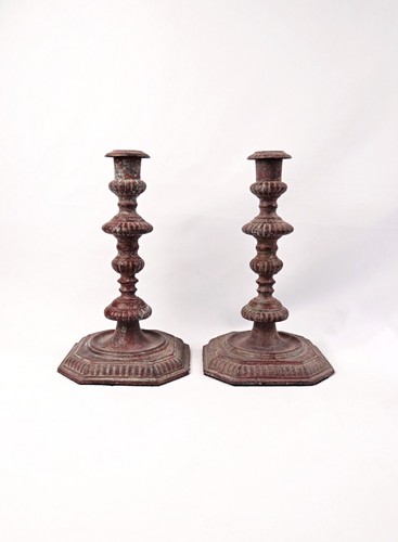 Paire bougeoirs flambeaux - de,