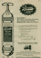 Antique 1921 Pyrenean Fire Extinguishing Advertisement from Magazine