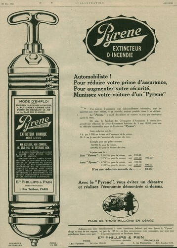 Publicité ancienne extincteur